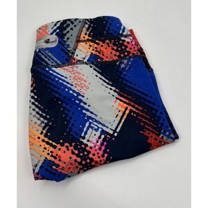 Athleta Women's‎ M Polyester Multicolor Graphic Sonar Capri Cropped Leggings